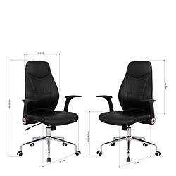 Avis Dansmamaison Fauteuil de bureau avec roulettes Noir - DESKI n°2