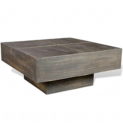 Avis Maison Chic Tabls basse,Table Console pour salon carrée Marron foncé Bois massif de manguier -MN78963