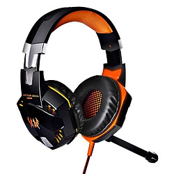 Acheter Wewoo Casque PC Orange pour ordinateur, Longueur de câble: 2.2m stéréo de jeu de basse avec micro et LED