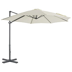 vidaXL Parasol de jardin avec base portable sable