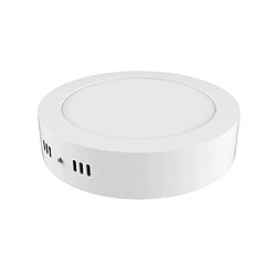 Inspired Monté en surface rond 8 pouces 18W blanc naturel 4000K, 1500lm, cadre blanc, Inc. Driver