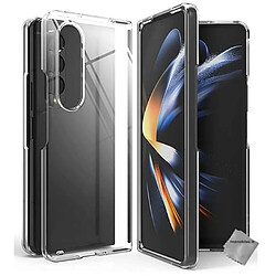 Htdmobiles Coque rigide fine avant et arrière pour Samsung Galaxy Z Fold 4 5G - TRANSPARENT