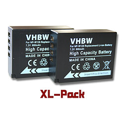 vhbw 2x batterie compatible avec Fuji / Fujifilm X-Pro2 appareil photo APRN (800mAh, 7,2V, Li-Ion)