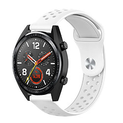 Bracelet en TPU couleur unie blanc pour votre Samsung Galaxy Watch 42mm