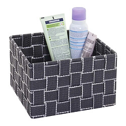 Decoshop26 Panier de stockage panier décoration rangement accessoires salle de bain maquillage 12x19x19cm gris foncé 04_0003767