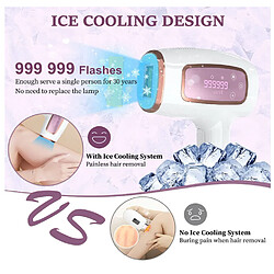 Chrono Épilation automatique IPL avec fonction de refroidissement ICE, épilation au laser adaptée au corps des femmes et des hommes, violet