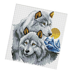 Kits de Broderie à Point de Croix Motif Loup pas cher