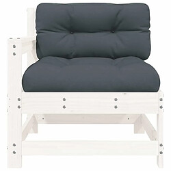 Avis Maison Chic Chaise de jardin avec coussin - Fauteuil d'extérieurs blanc bois de pin massif -MN76214