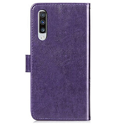 Avis Wewoo Housse Coque Étui en cuir à Motif fleurs repiquées Lucky Clover pour Galaxy A70avec porte-cartes et & Portefeuille et dragonne Violet