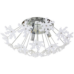 Plafonnier luminaire blanc 3 lumières Applique plafond flocons de neige