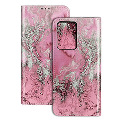 Etui en PU impression de motif magnétique rose/gris pour votre Samsung Galaxy S20