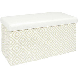 The Home Deco Factory Banc coffre de rangement tressage Mirage blanc.