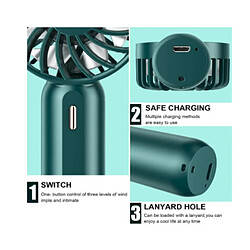 Avis Mini Ventilateur, Ventilateur Portatif Personnel avec Batterie Rechargeable, Ventilateur de Refroidissement USB à 3 Vitesses Réglables (Vert)