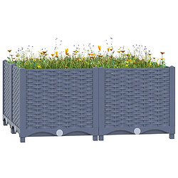 Maison Chic Jardinière,Lit surélevé - Bac à fleurs - pot de fleur 80x80x38 cm Polypropylène -GKD22482