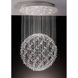 Luminaire Center Suspension Colorado Large Sphere 13 Ampoules chrome poli/cristal