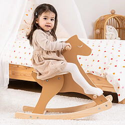 Acheter Pegane Jeu à bascule cheval pour enfant en bois coloris Marron - Longueur 64 x Profondeur 31 x Hauteur 54,5 cm