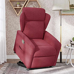 vidaXL Fauteuil inclinable rouge bordeaux tissu