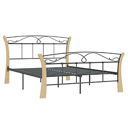 Avis Maison Chic Lit adulte - Lit simple Cadre de lit,Structure du lit Contemporain noir métal 120x200 cm -MN65364