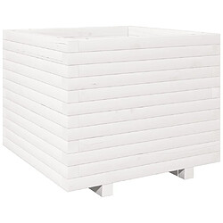 vidaXL Jardinière blanc 60x60x49,5 cm bois de pin massif