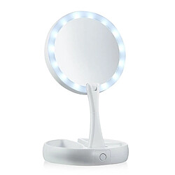 Universal Miroir de toilette portable pliable éclairage LED miroir de toilette professionnel miroir de toilette réglable 270 degrés rotation | miroir de bain