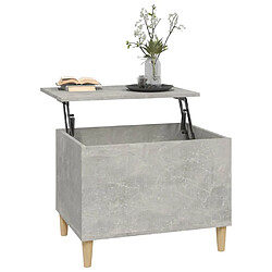 Maison Chic Tabls basse,Table Console pour salon Gris béton 60x44,5x45 cm Bois d'ingénierie -MN81009 pas cher