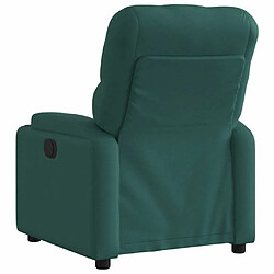 Avis Maison Chic Fauteuil inclinable,Fauteuil luxe de relaxation Vert foncé Tissu -MN34002