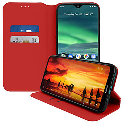 Avizar Housse Nokia 2.3 Étui Protection Intégrale Portefeuille Fonction Support Rouge