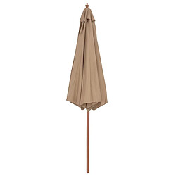 Avis ComfortXL Parasol D'extérieur Avec Mât En Bois 300 Cm Taupe