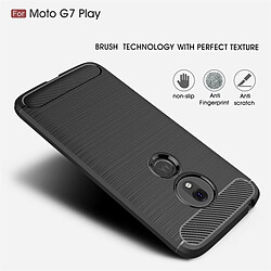 Wewoo Coque en TPU texturée et fibre de carbone pour Motorola Moto G7 Play (Rouge)