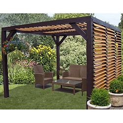 Pergola 12.20m² bois naturel - vt3436 - HABRITA