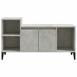 Maison Chic Meuble TV scandinave - Banc TV pour salon Gris béton 100x35x55 cm Bois d'ingénierie -MN34879 pas cher