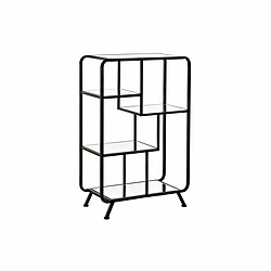 Étagère DKD Home Decor Noir Métal Verre 60 x 28 x 93 cm (1)