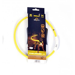 DUVO Anneau Lumineux Seecurity Flash Light Ring USB Nylon - 35 cm - Jaune - Pour chien