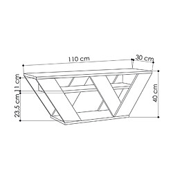 Avis Concept Usine Meuble TV design en bois 110 cm NOLI