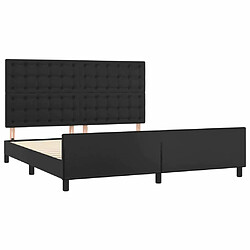 Acheter Maison Chic Lit adulte - Cadre Structure de lit avec tête de lit Contemporain Noir 180x200 cm Similicuir -MN16238