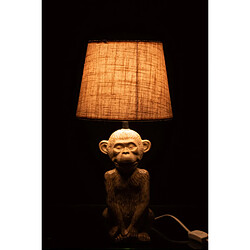 Avis Dansmamaison Lampe Singe Ciment/Textile Beige/Beige