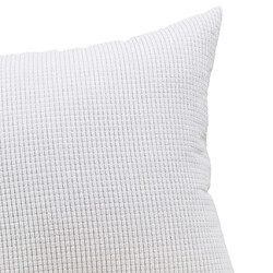 Avis Taie D'oreiller à Jet Doux Housse De Coussin De Taille Pour Canapé Carré Blanc 50 X 50 Cm