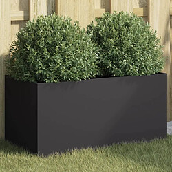 Maison Chic Jardinière,Bac à fleurs - pot de fleur noir 62x30x29 cm acier laminé à froid -GKD13529