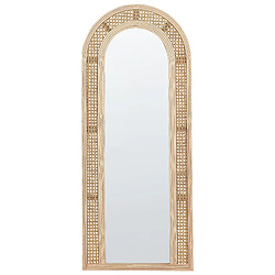 Beliani Miroir FRANEY Rotin Naturel