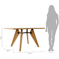 Acheter Table à Manger Rectangulaire Pärumm Vega 130x80x73 cm