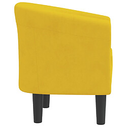 Avis vidaXL Chaise cabriolet jaune velours