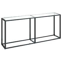 vidaXL Table console Transparent 180x35x75,5 cm Verre trempé