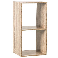 Atmosphera, Createur D'Interieur Etagère 2 Cases Mix - P. 34,5 cm x H. 67,5 cm - Beige