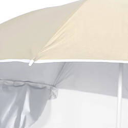 Helloshop26 Parasol de plage avec parois latérales 215 cm sable 02_0008380 pas cher