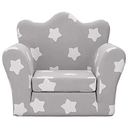 Avis Maison Chic Canapé-lit convertible, Clic-Clac pour enfants gris clair avec étoiles peluche douce -GKD35467