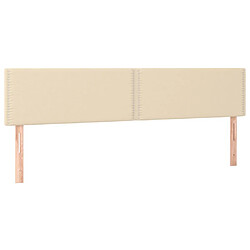 Maison Chic Lot de 2 Têtes de lit design pour chambre - Décoration de lit Crème 80x5x78/88 cm Tissu -MN86855