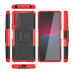 Avis Htdmobiles Coque pour Sony Xperia 10 IV - housse etui rigide anti choc + verre trempe - ROUGE