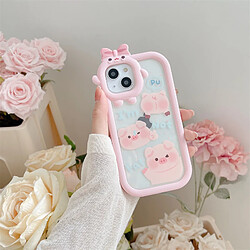 GUPBOO Étui pour iPhone11ProMax Coque de téléphone portable mignonne cochon crémeux en silicone transparent