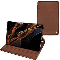 Housse cuir Samsung Galaxy Tab S8+ - Rabat horizontal - Marron délicat ( Pantone #95614d) - NOREVE