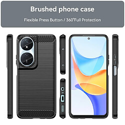 Htdmobiles Coque pour Honor 90 Smart / Honor X7b - housse etui silicone gel carbone + film ecran - NOIR